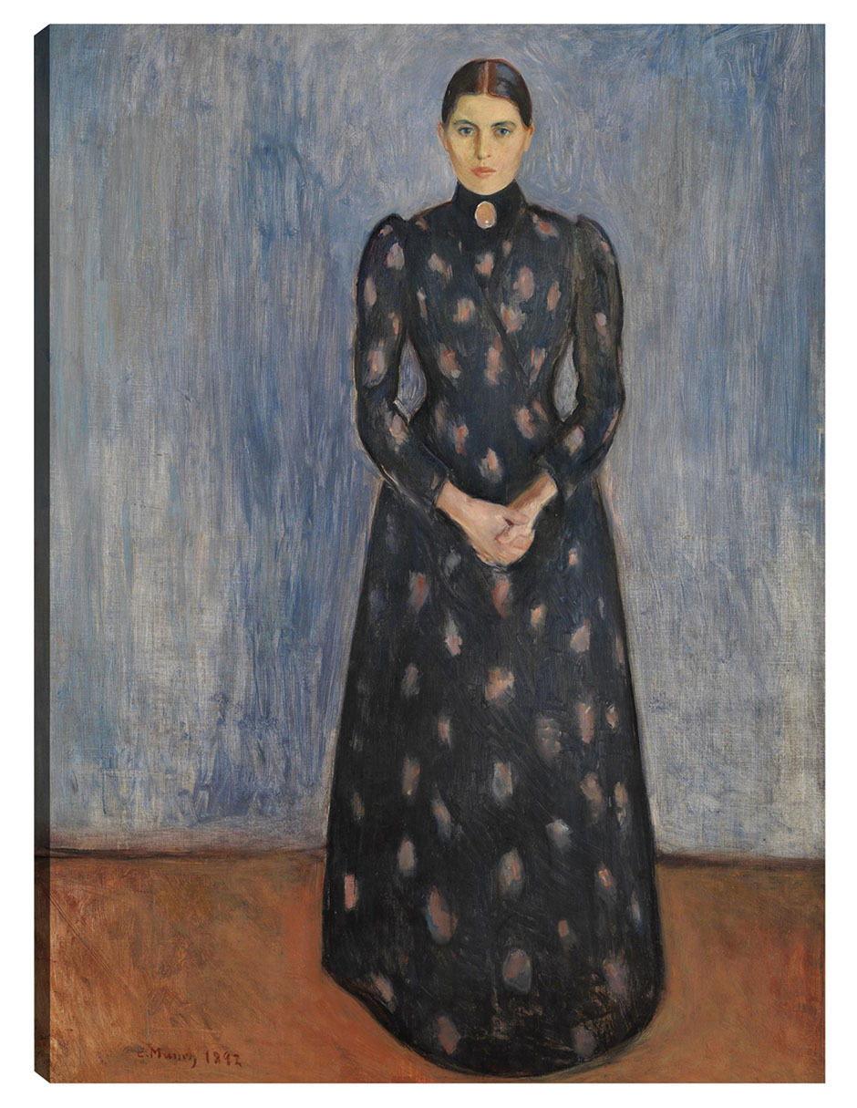 Cuadro Decorativo - Inger En Negro Y Violeta (1892)- Edvard Munch - Fotografía - 107x143 - Impresión En Lienzo - F
