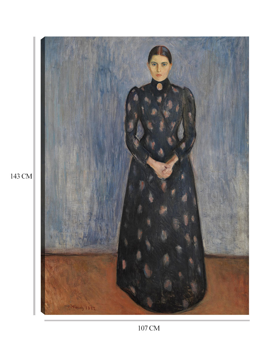 Foto 7 pulgar | Cuadro Decorativo - Inger En Negro Y Violeta (1892)- Edvard Munch - Fotografía - 107x143 - Impresión En Lienzo - F