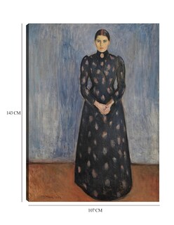 Foto 6 | Cuadro Decorativo - Inger En Negro Y Violeta (1892)- Edvard Munch - Fotografía - 107x143 - Impresión En Lienzo - F