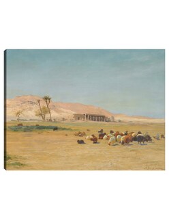 Foto 1 | Cuadro Decorativo - Paisaje Egipcio- Joseph Farquharson - Religión - 107x143 - Impresión En Lienzo - Fine Art Tj