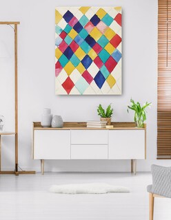 Foto 5 | Cuadro Decorativo - Farbstudie Mit Rauten (1913)- Wassily Kandinsky - Abstracto - 46x61 - Impresión En Lienzo - Fine