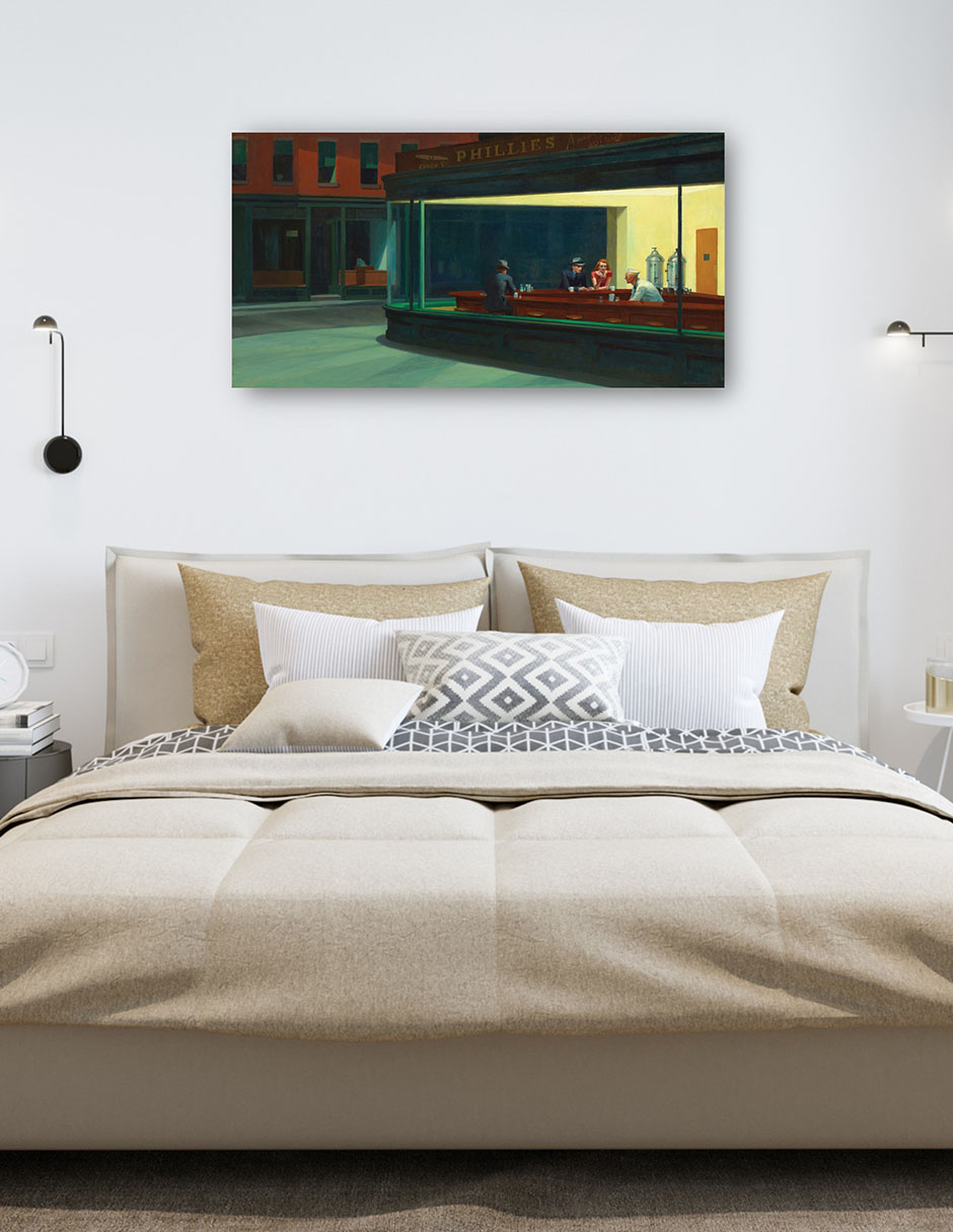 Foto 5 | Cuadro Decorativo - Halcones Nocturnos (1942)- Edward Hopper - Fotografía - 34x64 - Impresión En Lienzo - Fine Art Tj