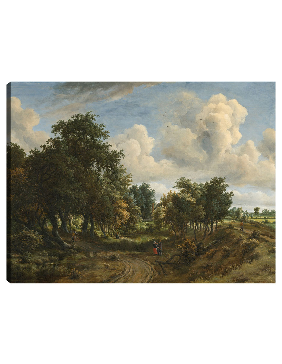 Foto 1 | Cuadro Decorativo - Un Paisaje Boscoso- Meindert Hobbema - Paisaje - 28x36 - Impresión En Lienzo - Fine Art Tj