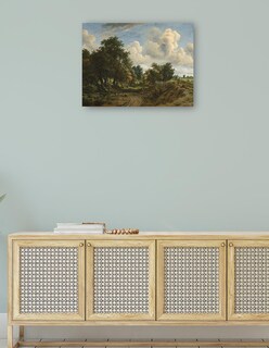Foto 4 | Cuadro Decorativo - Un Paisaje Boscoso- Meindert Hobbema - Paisaje - 28x36 - Impresión En Lienzo - Fine Art Tj