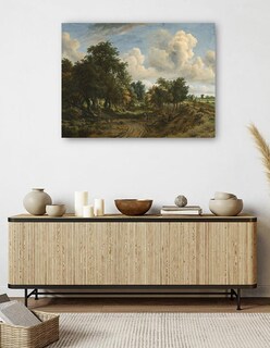 Foto 5 | Cuadro Decorativo - Un Paisaje Boscoso- Meindert Hobbema - Paisaje - 28x36 - Impresión En Lienzo - Fine Art Tj