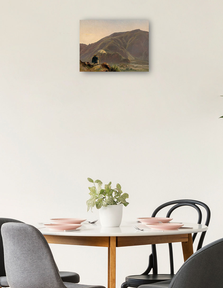 Foto 2 | Cuadro Decorativo - Vista De Bolzano Con Un Pintor- Jules Coignet - Paisaje - 69x92 - Impresión En Lienzo - Fine Art Tj
