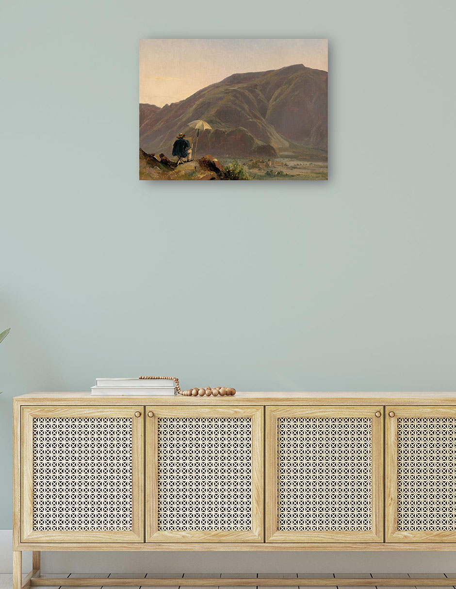 Foto 5 pulgar | Cuadro Decorativo - Vista De Bolzano Con Un Pintor- Jules Coignet - Paisaje - 69x92 - Impresión En Lienzo - Fine Art Tj