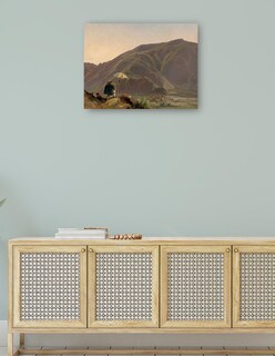 Foto 4 | Cuadro Decorativo - Vista De Bolzano Con Un Pintor- Jules Coignet - Paisaje - 69x92 - Impresión En Lienzo - Fine Art Tj