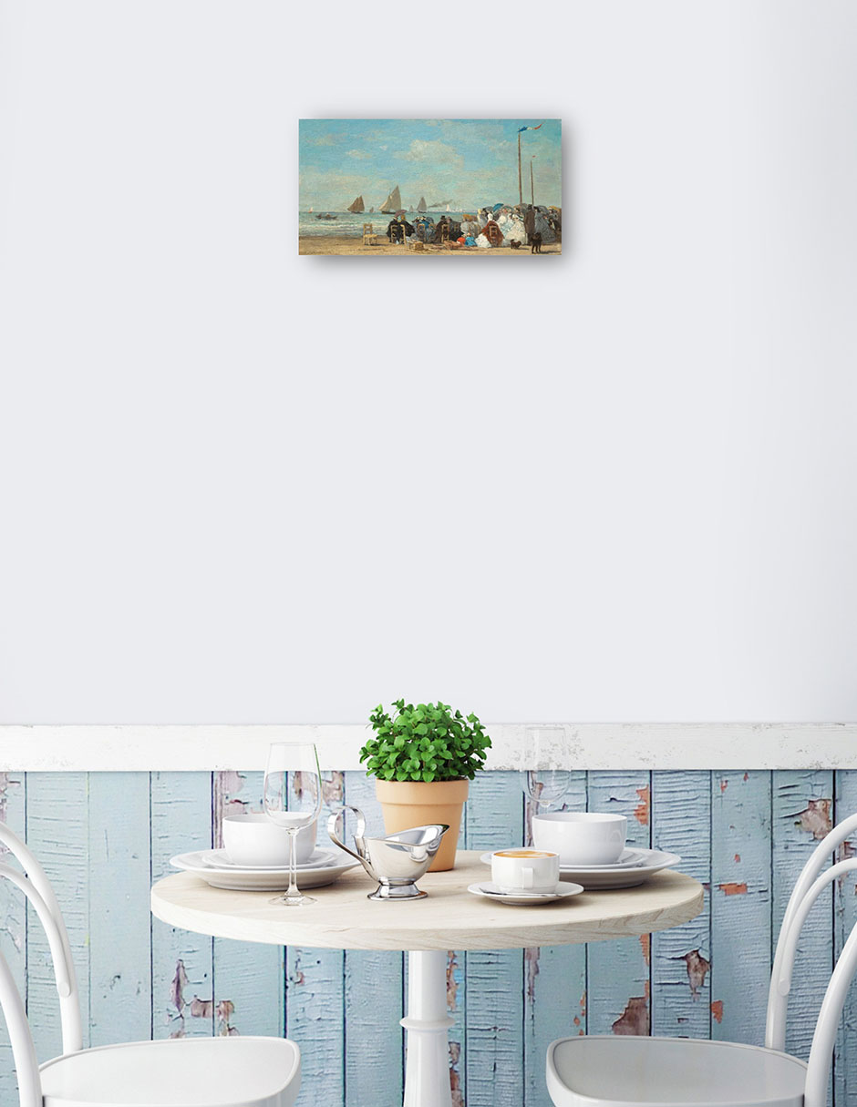 Foto 3 pulgar | Cuadro Decorativo - Escena De Playa En Trouville- Eugène Boudin - Fotografía - 34x64 - Impresión En Lienzo - Fine Art