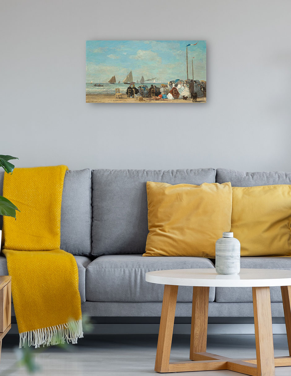 Foto 4 | Cuadro Decorativo - Escena De Playa En Trouville- Eugène Boudin - Fotografía - 34x64 - Impresión En Lienzo - Fine Art