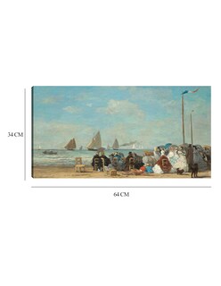 Foto 6 | Cuadro Decorativo - Escena De Playa En Trouville- Eugène Boudin - Fotografía - 34x64 - Impresión En Lienzo - Fine Art