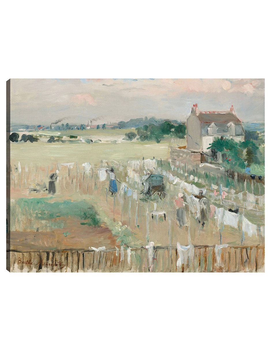 Foto 2 pulgar | Cuadro Decorativo - Colgar La Ropa Para Que Se Seque- Berthe Morisot - Religión - 46x61 - Impresión En Lienzo - Fin