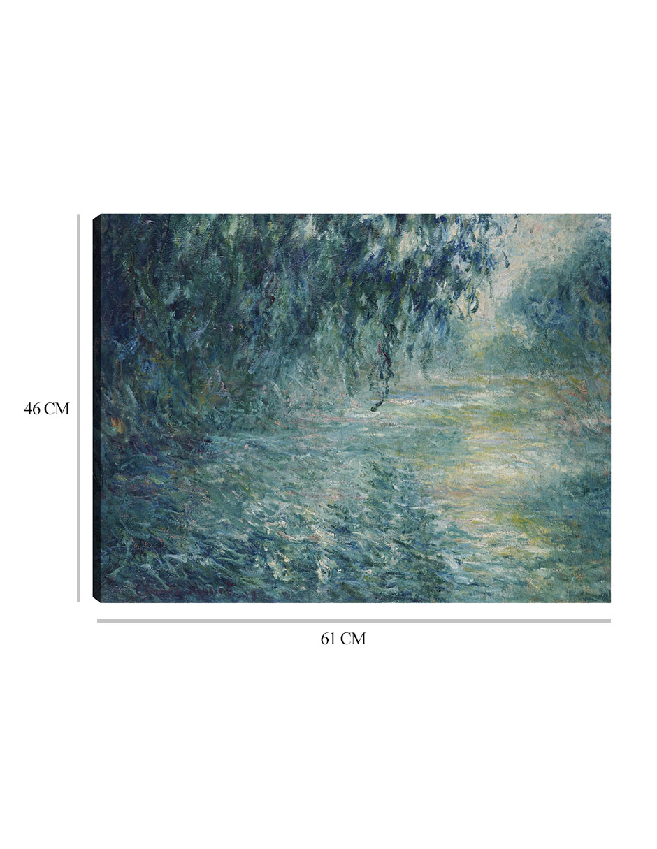 Foto 6 | Cuadro Decorativo - Mañana En El Sena (1898)- Claude Monet - Paisaje - 46x61 - Impresión En Lienzo - Fine Art Tj