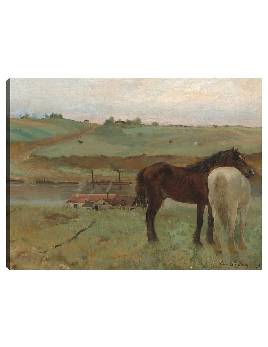 Foto 2 pulgar | Cuadro Decorativo - Caballos En Una Pradera- Edgar Degas - Religión - 28x36 - Impresión En Lienzo - Fine Art Tj
