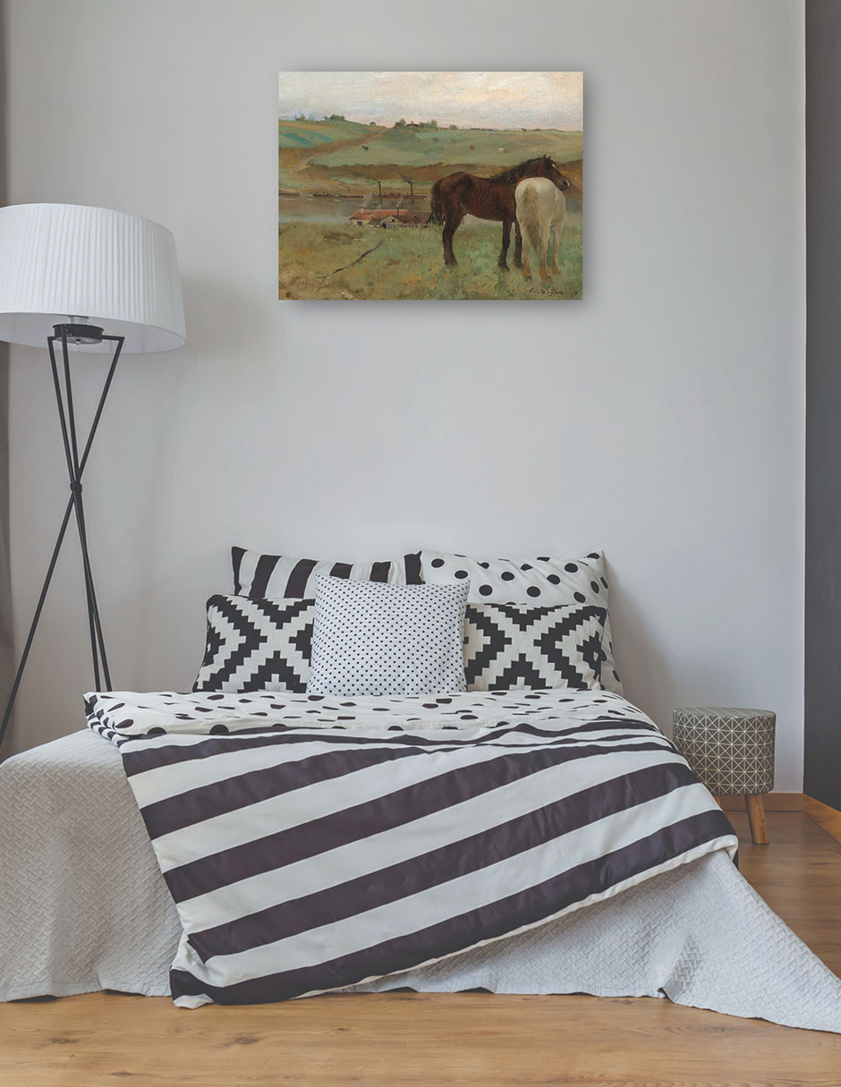 Foto 4 pulgar | Cuadro Decorativo - Caballos En Una Pradera- Edgar Degas - Religión - 28x36 - Impresión En Lienzo - Fine Art Tj