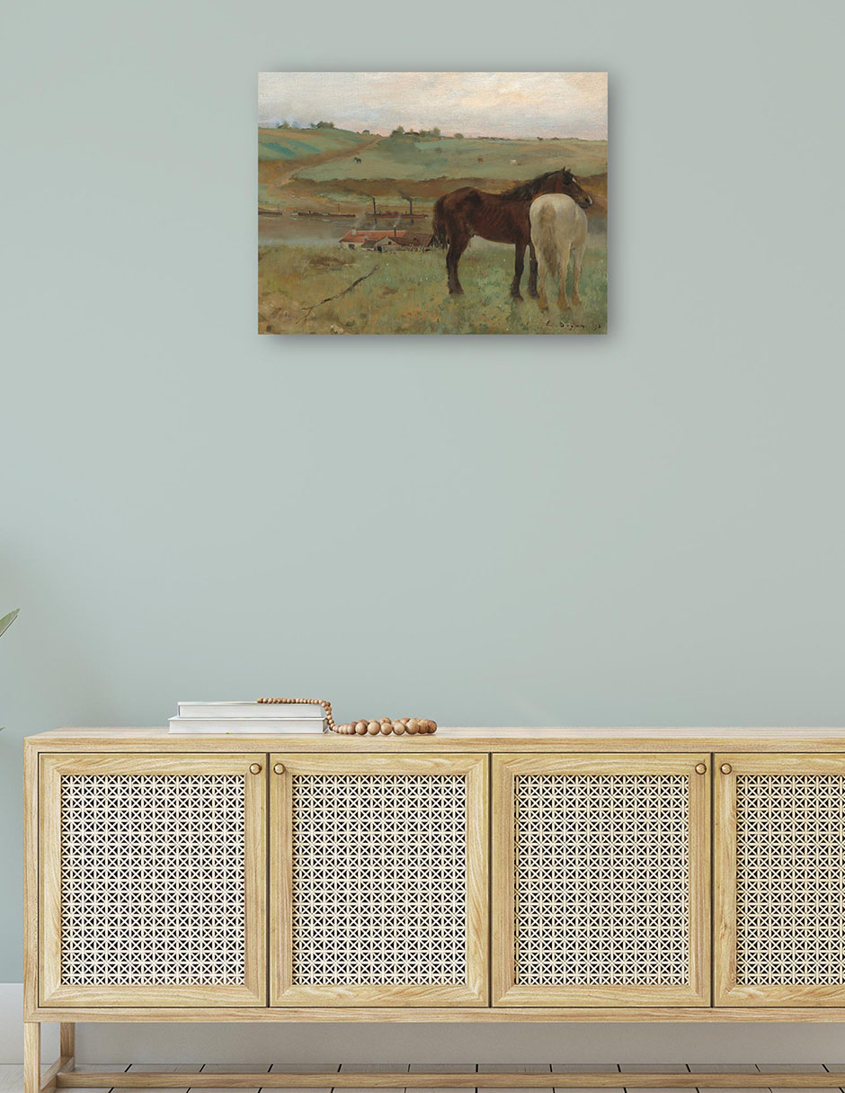 Foto 5 pulgar | Cuadro Decorativo - Caballos En Una Pradera- Edgar Degas - Religión - 28x36 - Impresión En Lienzo - Fine Art Tj