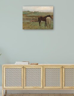 Foto 4 | Cuadro Decorativo - Caballos En Una Pradera- Edgar Degas - Religión - 28x36 - Impresión En Lienzo - Fine Art Tj