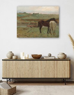 Foto 5 | Cuadro Decorativo - Caballos En Una Pradera- Edgar Degas - Religión - 28x36 - Impresión En Lienzo - Fine Art Tj