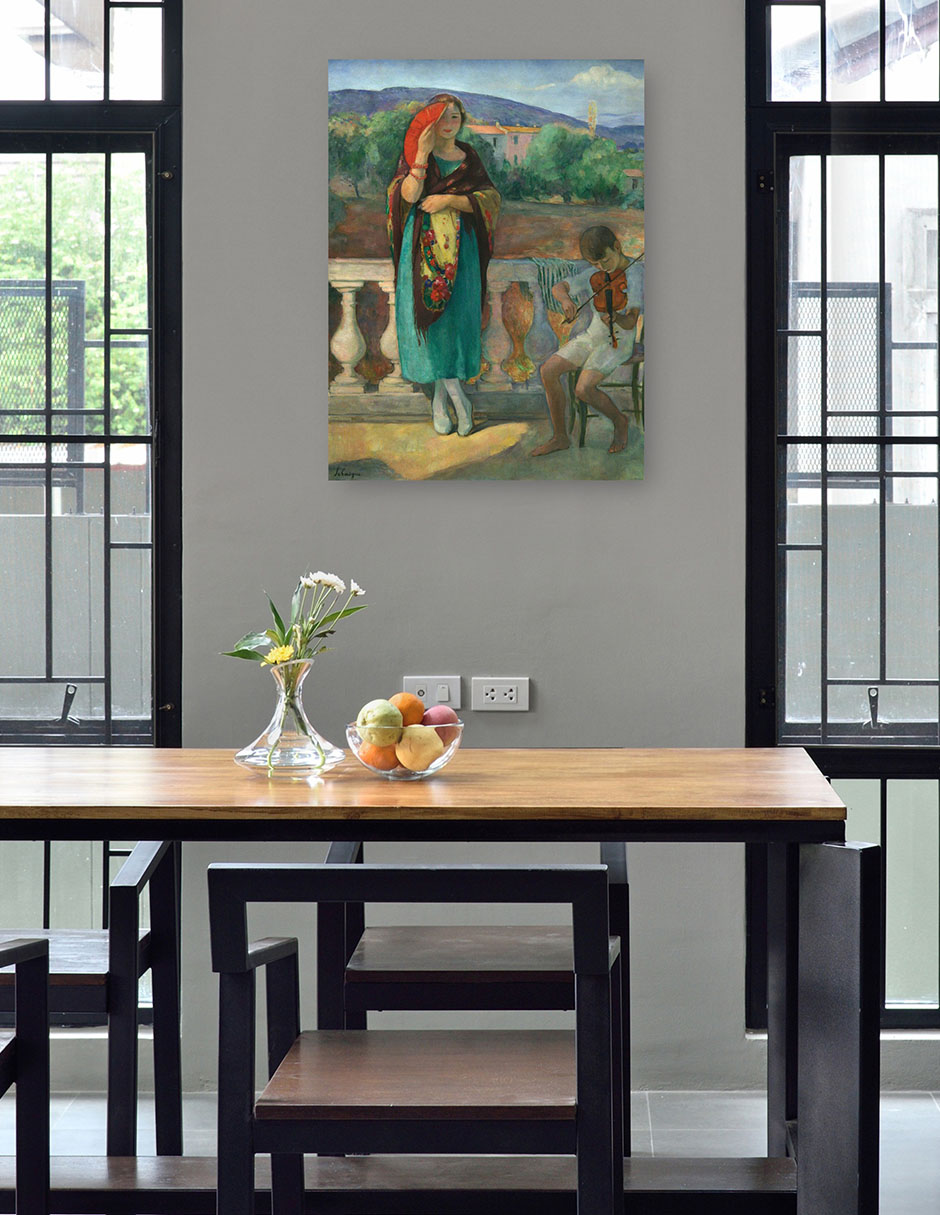 Foto 5 pulgar | Cuadro Decorativo - En El Balcón (1920)- Henri Lebasque - Fotografía - 28x36 - Impresión En Lienzo - Fine Art Tj