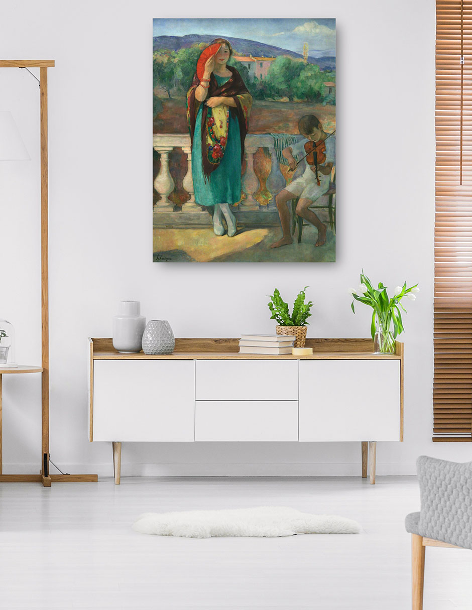 Foto 6 pulgar | Cuadro Decorativo - En El Balcón (1920)- Henri Lebasque - Fotografía - 28x36 - Impresión En Lienzo - Fine Art Tj