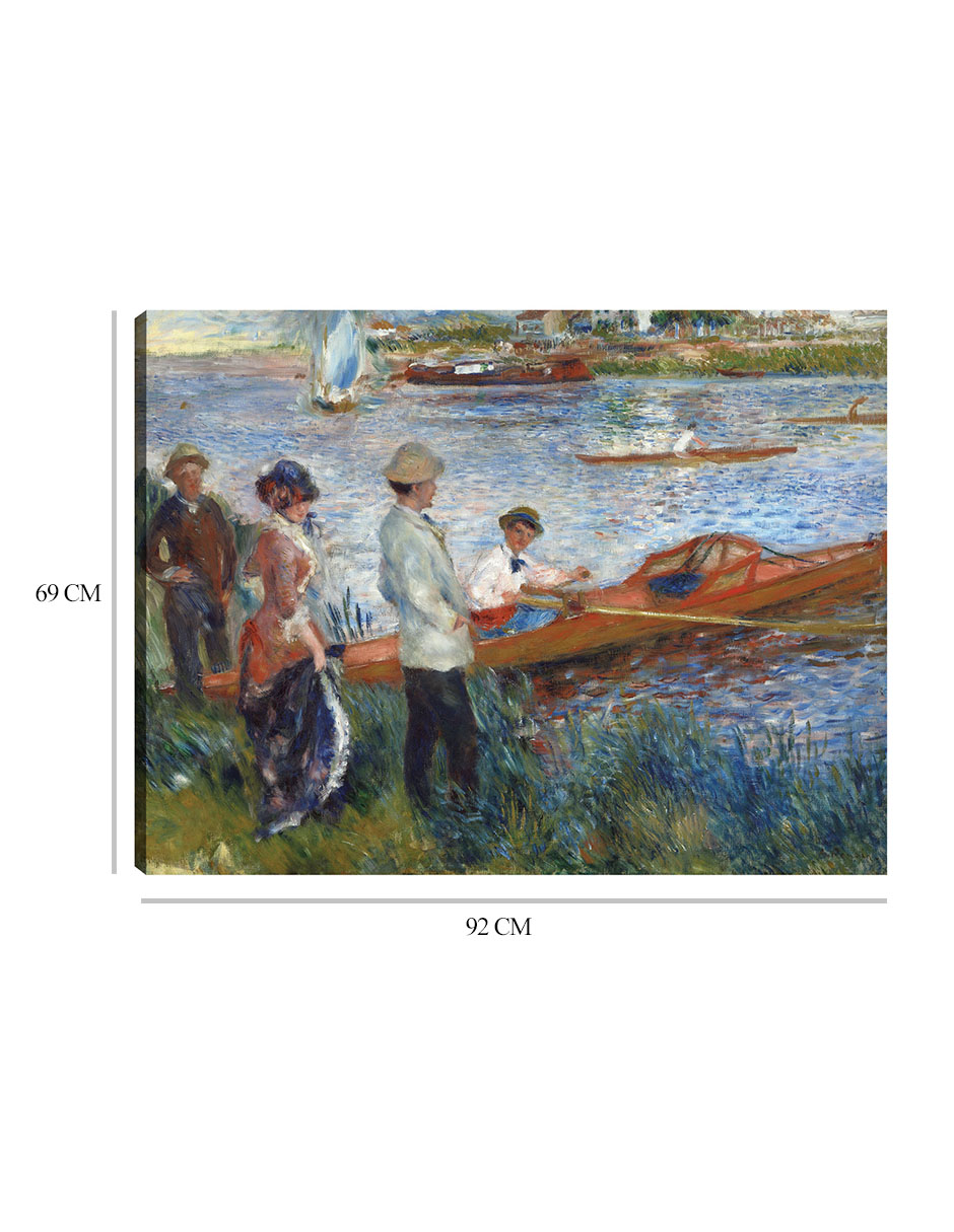 Foto 7 pulgar | Cuadro Decorativo - Remeros En Chatou (1879)- Pierre-auguste Renoir  - Religión - 69x92 - Impresión En Lienzo - Fi