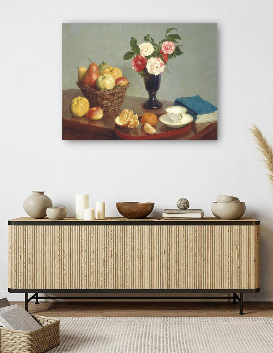 Foto 6 pulgar | Cuadro Decorativo - Naturaleza Muerta 1866- Henri Fantin-latour - Religión - 69x92 - Impresión En Lienzo - Fine Art Tj