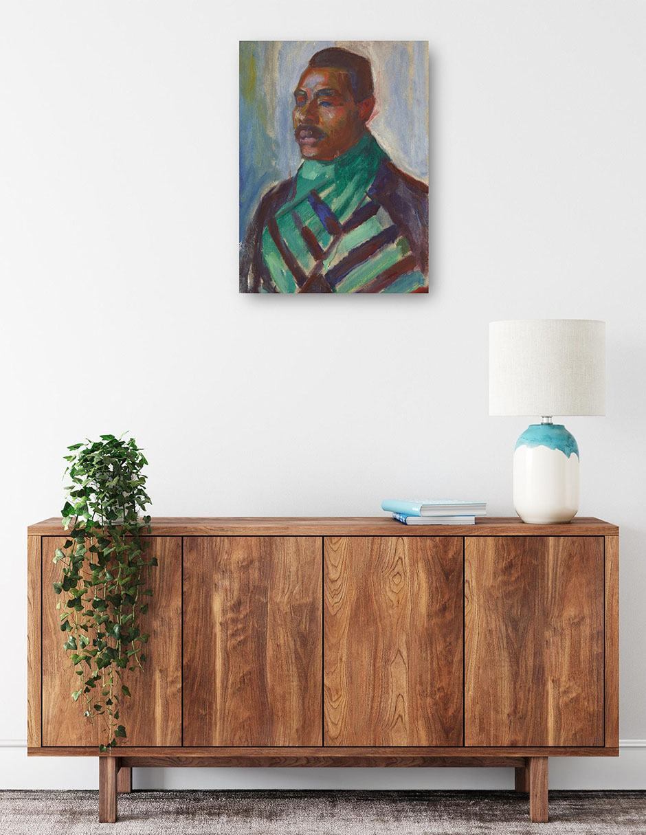Foto 3 pulgar | Cuadro Decorativo - Africano Con Pañuelo Verde (1916)- Edvard Munch - Fotografía - 46x61 - Impresión En Lienzo -