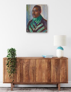 Foto 2 | Cuadro Decorativo - Africano Con Pañuelo Verde (1916)- Edvard Munch - Fotografía - 46x61 - Impresión En Lienzo -