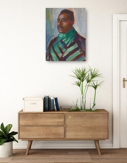 Foto 3 | Cuadro Decorativo - Africano Con Pañuelo Verde (1916)- Edvard Munch - Fotografía - 46x61 - Impresión En Lienzo -