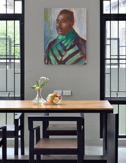 Foto 4 | Cuadro Decorativo - Africano Con Pañuelo Verde (1916)- Edvard Munch - Fotografía - 46x61 - Impresión En Lienzo -