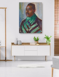 Foto 5 | Cuadro Decorativo - Africano Con Pañuelo Verde (1916)- Edvard Munch - Fotografía - 46x61 - Impresión En Lienzo -