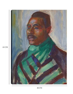 Foto 6 | Cuadro Decorativo - Africano Con Pañuelo Verde (1916)- Edvard Munch - Fotografía - 46x61 - Impresión En Lienzo -