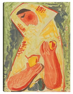 Foto 1 | Cuadro Decorativo - Mujer Con Frutas (1937-1938)- Mikuláš Galanda - Abstracto - 69x92 - Impresión En Lienzo - Fine A