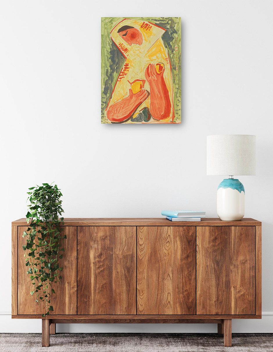 Foto 2 | Cuadro Decorativo - Mujer Con Frutas (1937-1938)- Mikuláš Galanda - Abstracto - 69x92 - Impresión En Lienzo - Fine A