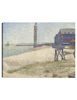 Foto 1 | Cuadro Decorativo - El Faro De Honfleur (1886)- Georges Seurat - Costa - 46x61 - Impresión En Lienzo - Fine Art Tj