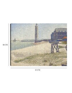 Foto 6 | Cuadro Decorativo - El Faro De Honfleur (1886)- Georges Seurat - Costa - 46x61 - Impresión En Lienzo - Fine Art Tj