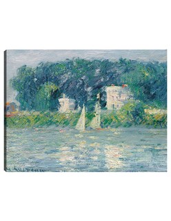 Foto 1 | Cuadro Decorativo - Veleros En El Oise- Gustave Caillebotte - Religión - 69x92 - Impresión En Lienzo - Fine Art Tj