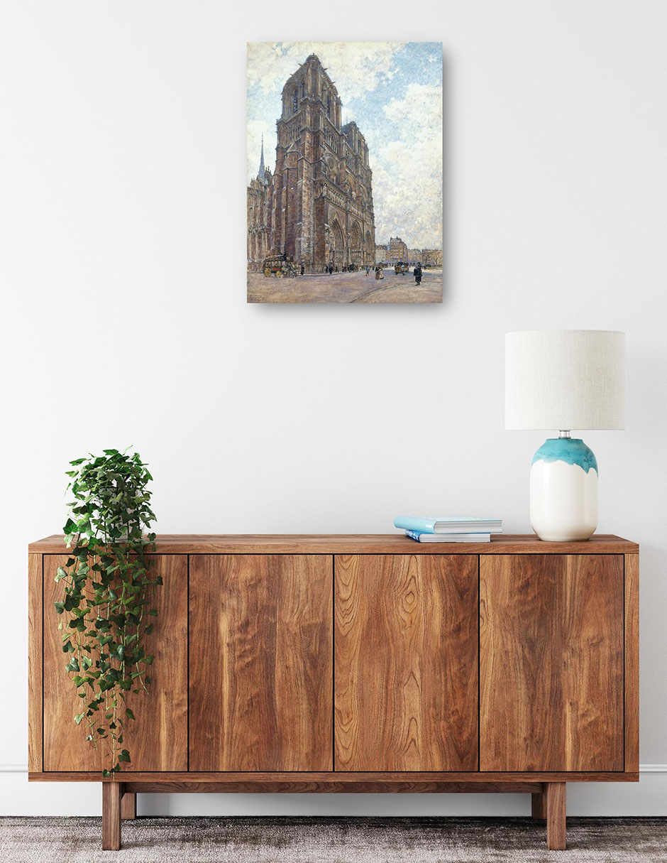 Foto 3 pulgar | Cuadro Decorativo - Notre-dame De París (1901)- Frédéric Houbron - Ciudades - 28x36 - Impresión En Lienzo - Fine Art