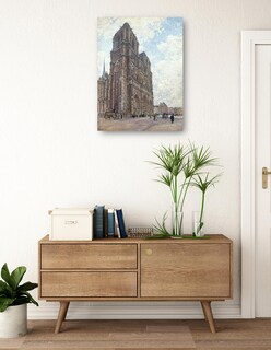 Foto 3 | Cuadro Decorativo - Notre-dame De París (1901)- Frédéric Houbron - Ciudades - 28x36 - Impresión En Lienzo - Fine Art
