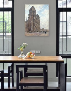 Foto 4 | Cuadro Decorativo - Notre-dame De París (1901)- Frédéric Houbron - Ciudades - 28x36 - Impresión En Lienzo - Fine Art