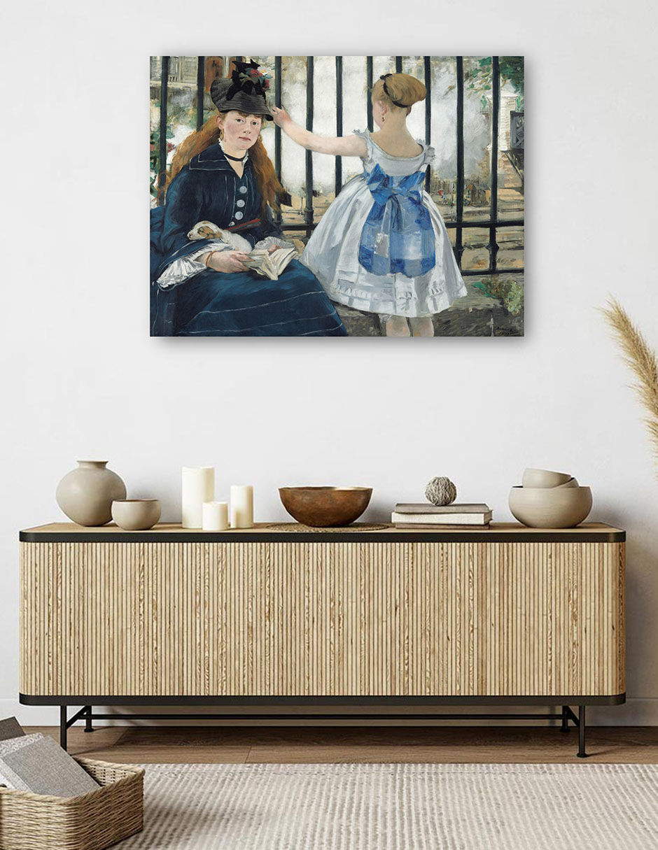 Foto 5 | Cuadro Decorativo - La Vía Del Tren- Edouard Manet - Religión - 77x102 - Impresión En Lienzo - Fine Art Tj