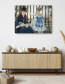 Foto 5 | Cuadro Decorativo - La Vía Del Tren- Edouard Manet - Religión - 77x102 - Impresión En Lienzo - Fine Art Tj
