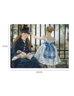 Foto 6 | Cuadro Decorativo - La Vía Del Tren- Edouard Manet - Religión - 77x102 - Impresión En Lienzo - Fine Art Tj