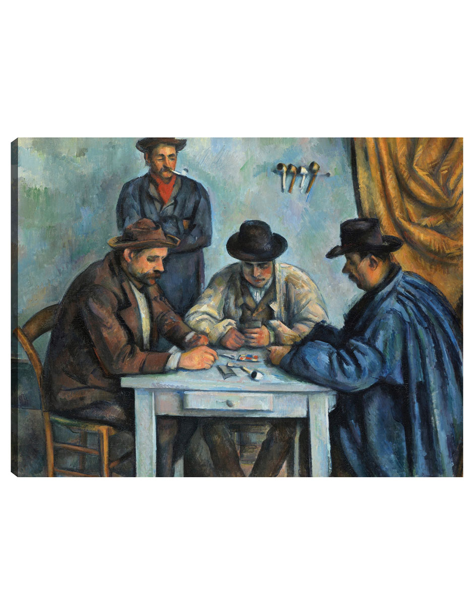 Foto 1 | Cuadro Decorativo - Los Jugadores De Cartas (1890-1892)- Paul Cézanne - Religión - 69x92 - Impresión En Lienzo -