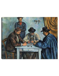 Foto 1 | Cuadro Decorativo - Los Jugadores De Cartas (1890-1892)- Paul Cézanne - Religión - 69x92 - Impresión En Lienzo -