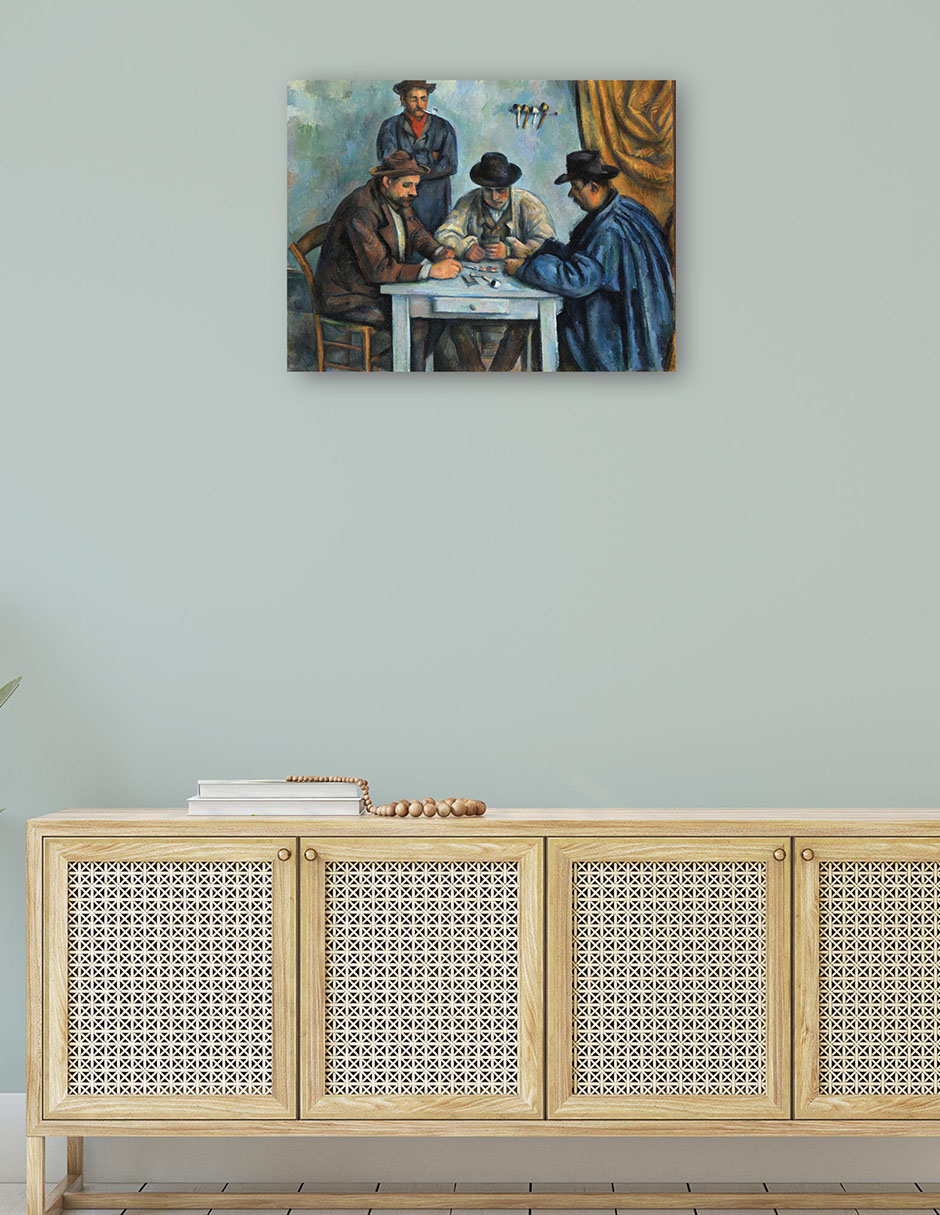 Foto 5 pulgar | Cuadro Decorativo - Los Jugadores De Cartas (1890-1892)- Paul Cézanne - Religión - 69x92 - Impresión En Lienzo -