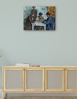 Foto 4 | Cuadro Decorativo - Los Jugadores De Cartas (1890-1892)- Paul Cézanne - Religión - 69x92 - Impresión En Lienzo -