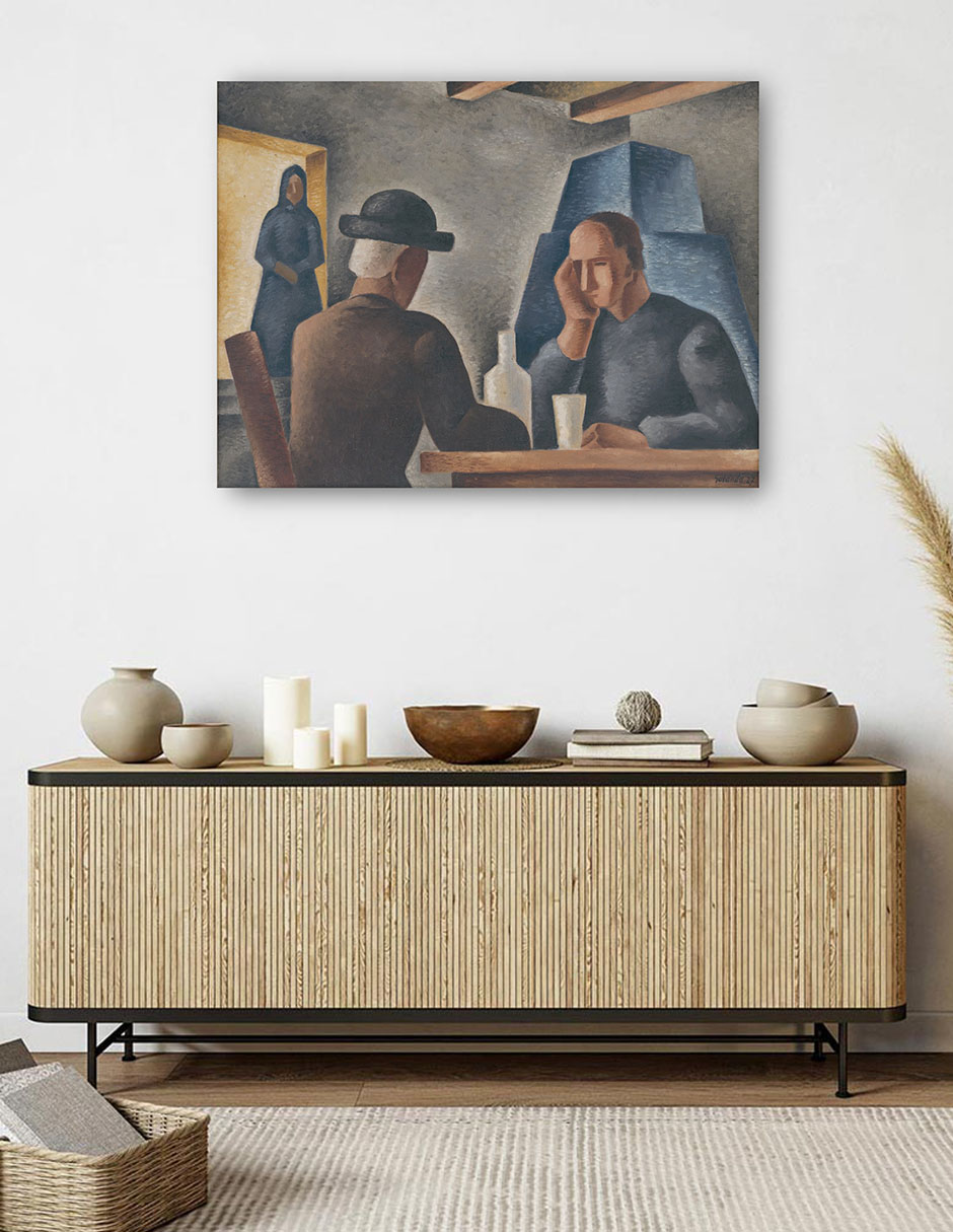 Foto 6 pulgar | Cuadro Decorativo - En Una Posada (1927)- Mikuláš Galanda - Fotografía - 77x102 - Impresión En Lienzo - Fine Art Tj