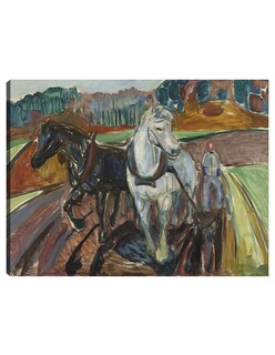 Foto 1 | Cuadro Decorativo - Arado De Otoño (1919)- Edvard Munch - Animales - 77x102 - Impresión En Lienzo - Fine Art Tj