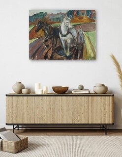 Foto 5 | Cuadro Decorativo - Arado De Otoño (1919)- Edvard Munch - Animales - 77x102 - Impresión En Lienzo - Fine Art Tj